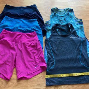 Lot of 6 Brooks Chaser 7" Shorts and Tanks XS/Small